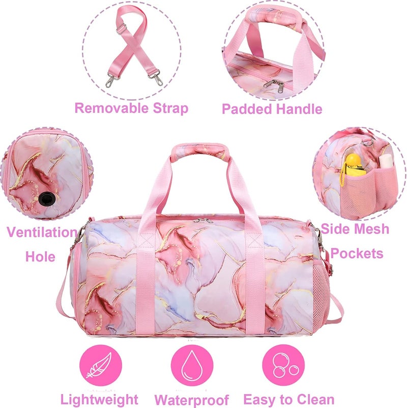 Jumpopack Store Dance Bag for Girls Teens Gym Gymnastic Bags Travel Bags for Weekender Sleepover Overnight Bag with Shoe Compartment and Wet Pocket - Image 3